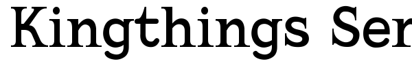 Kingthings Serifique font preview